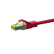 RJ45 Netzwerkkabel S/FTP (PiMF), mit CAT 7 Rohkabel, Rot, 1,50m