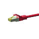 RJ45 Netzwerkkabel S/FTP (PiMF), mit CAT 7 Rohkabel, Rot, 50m