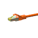 RJ45 Netzwerkkabel S/FTP (PiMF), mit CAT 7 Rohkabel, Orange, 1,50m