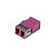Multimode Keystone Kupplung LC-LC duplex lila