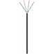 CAT6 U/UTP 50m outdoor Netzwerkkabel flexibel Schwarz CCA