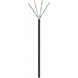 CAT6 Outdoor Netzwerkkabel, U/UTP, AWG 24/7 (Flexibel), 305 Meter, Schwarz, CCA