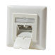 Dose Unterputz Cat. 6/ Class E zweifach, geschirmt, 2 x RJ45 Elfenbein