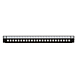 Frontplatte ST 24-Port schwarz Simplex, geeignet für universelle Glasfaserablage