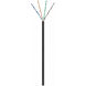 CAT6 Outdoor Netzwerkkabel, U/UTP, AWG 24/7 (Flexibel), 100 Meter, Schwarz, CCA