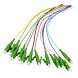 OS2 Glasfaser Pigtail farbiges Set LC/APC - 12 Stück