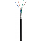 CAT6 Outdoor Netzwerkkabel, SF/UTP, AWG 23/1 (Starrleiter), 305 Meter, Schwarz, CCA