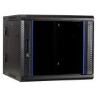 9 HE Serverschrank, wendbares Wandgehäuse mit Glastür (BxTxH) 600 x 600 x 501mm