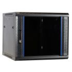 9 HE Serverschrank, 19” Wandgehäuse mit Glastür (BxTxH) 600 x 600 x 501mm