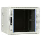 9 HE Serverschrank, wendbares Wandgehäuse mit Glastür, Weiß (BxTxH) 600 x 600 x 501mm