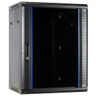 15 HE Serverschrank, Wandgehäuse mit Glastür (BxTxH) 600 x 600 x 770mm