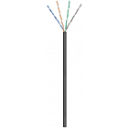 CAT6 Outdoor Netzwerkkabel, U/UTP, AWG 23/1 (Starrleiter), 305 Meter, Schwarz, CCA