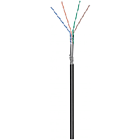 CAT6 S/FTP 50m outdoor Netzwerkkabel auf Spule gewickelt starrleiter Schwarz CCA