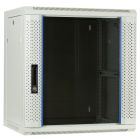 12 HE Serverschrank, Wandgehäuse, mit Glastür, Weiß, (BxTxH) 600 x 450 x 634mm 