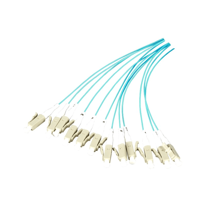OM3 Glasfaser Pigtail türkis ST - 12 Stück