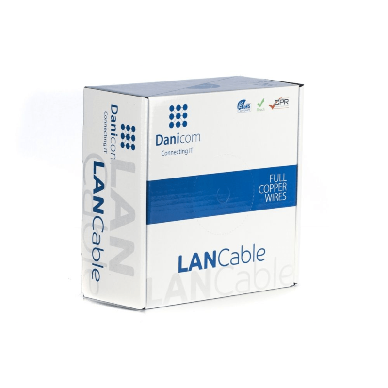 DANICOM CAT6A FTP 100m Außenkabel Starrleiter - PE (Fca)