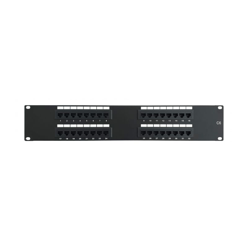 Patchpanel 19" CAT6 UTP - 32 ports - 2U