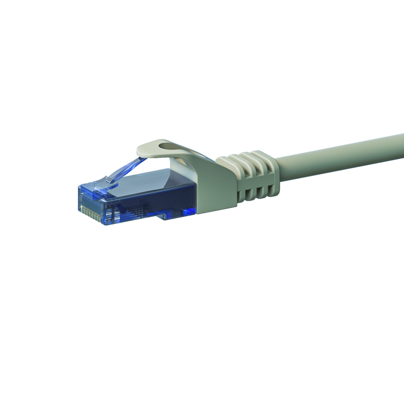 CAT6a Netzwerkkabel 100% Kupfer - U/UTP - 1 Meter - Grau