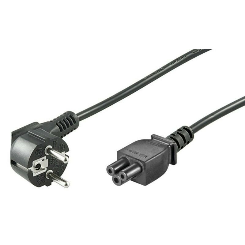 Netzkabel mit Schukostecker – C5-Kupplung – Schwarz – 1,8 Meter