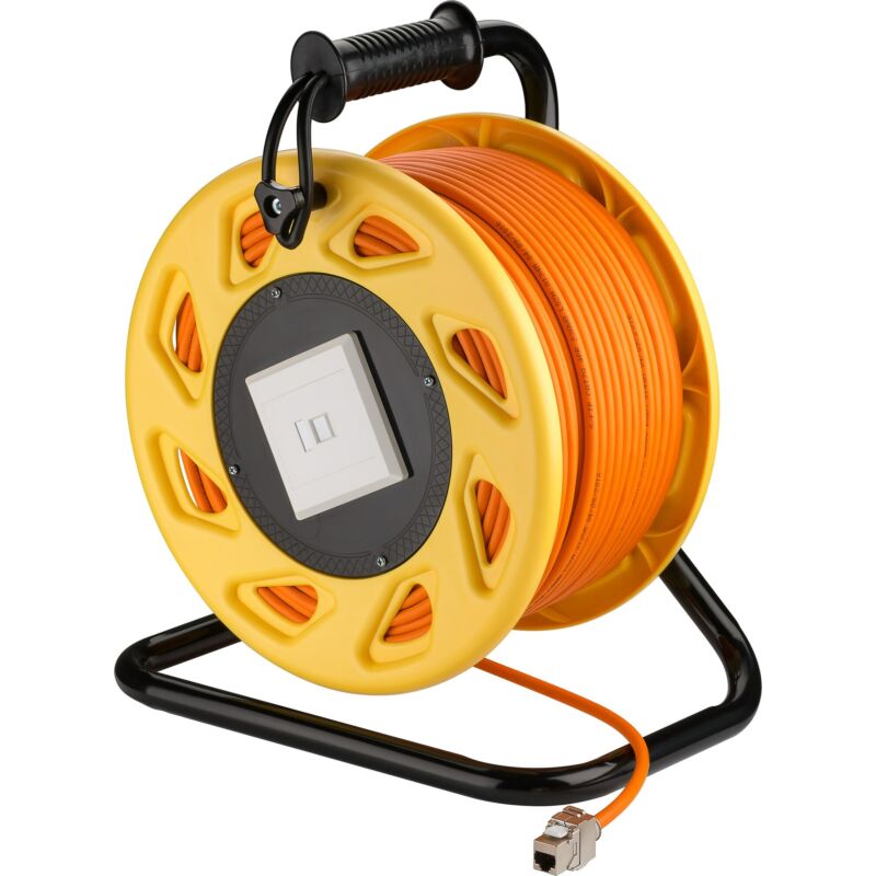 CAT7 S/FTP Kabeltrommel mit CAT6a Keystone Connector - RJ45 - 90 Meter