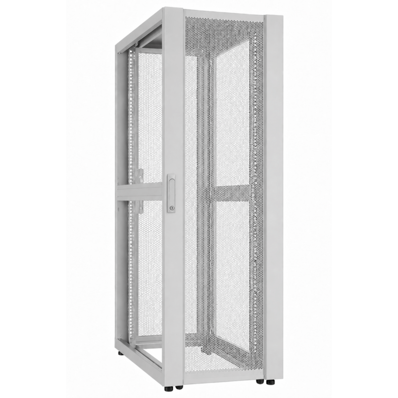 42 HE 19” Datacenter Serverschrank, mit perforierter Fronttür (BxTxH) 600 x 1000 x 2000mm Grau