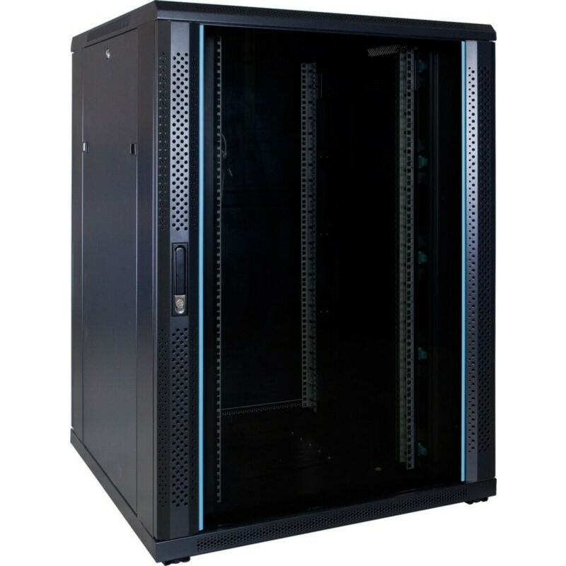 22 HE 19” Serverschrank, mit Glastür (BxTxH) 800 x 800 x 1200mm