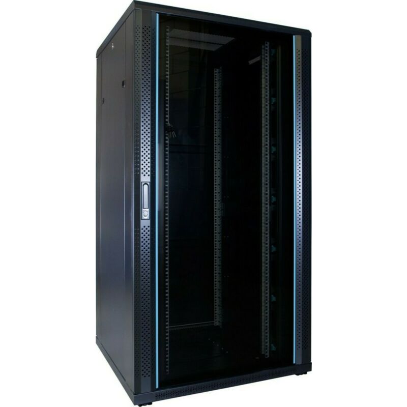 32 HE 19” Serverschrank, mit Glastür (BxTxH) 800 x 800 x 1600mm 