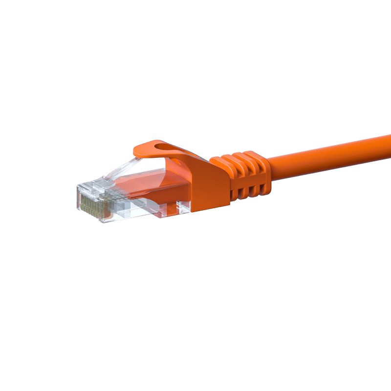 CAT5e Netzwerkkabel, U/UTP, 0.50 meter, Orange, 100% Kupfer