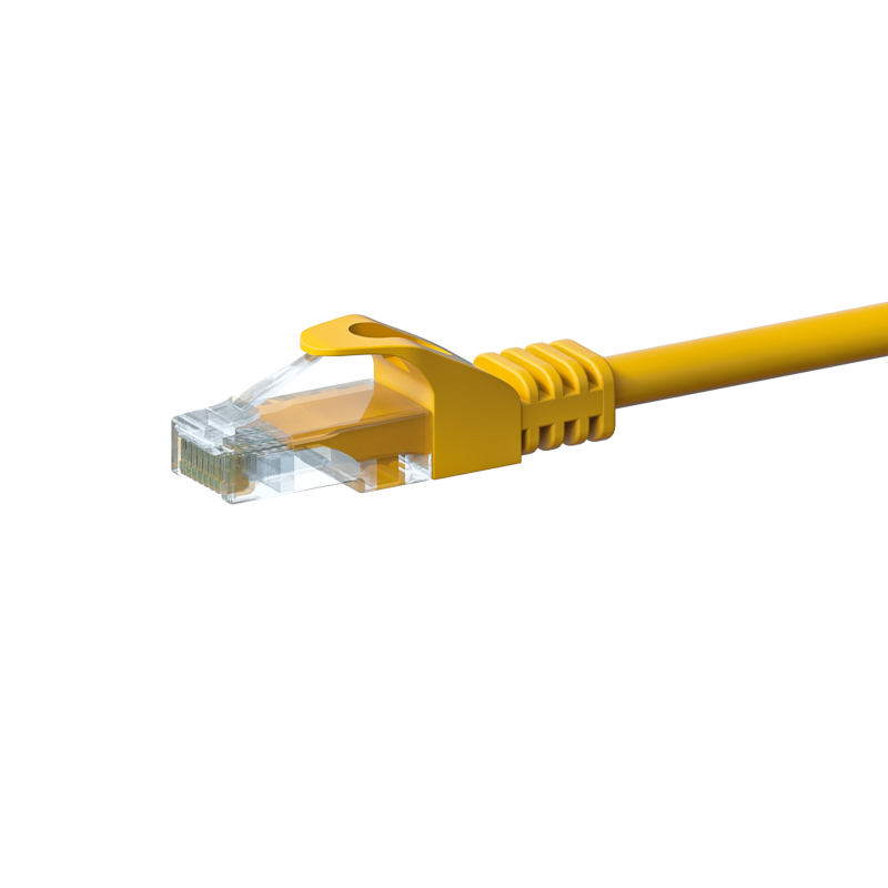 CAT5e Netzwerkkabel, U/UTP, 7,50 meter, Gelb, 100% Kupfer