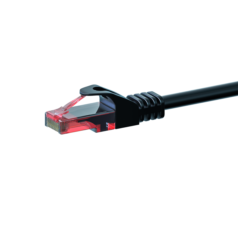 CAT6 Netzwerkkabel, U/UTP, 15 meter, Schwarz, 100% Kupfer