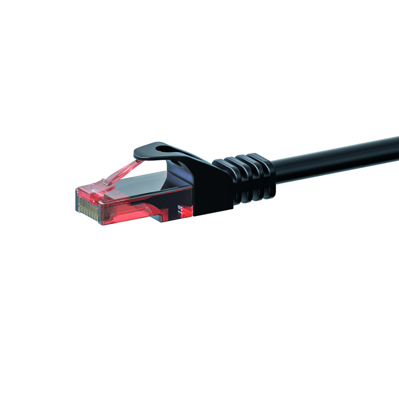 CAT6 Netzwerkkabel, U/UTP, 20 meter, Schwarz, 100% Kupfer