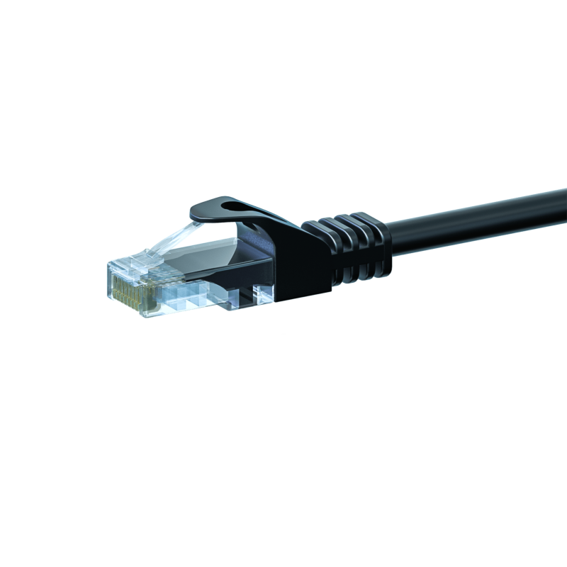 CAT 5e Netzwerkkabel U/UTP – 0.25 Meter - Schwarz - CCA