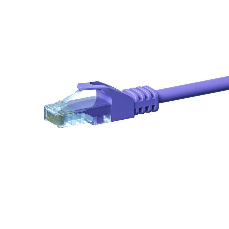 CAT 5e Netzwerkkabel U/UTP – 0.50 Meter -  Violett  - CCA