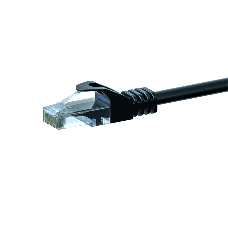 CAT 6 Netzwerkkabel U/UTP - 1 Meter - Schwarz - CCA