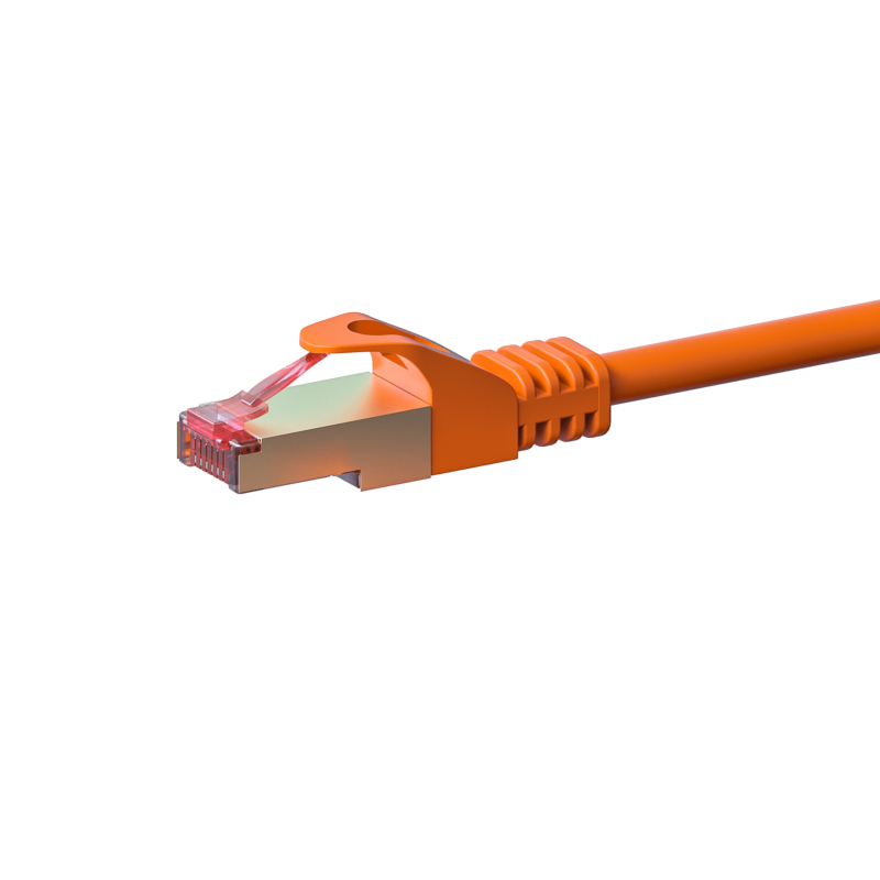 CAT 6 Netzwerkkabel LSOH - S/FTP - 0,25 Meter - Orange