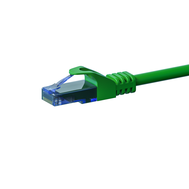 CAT6a Netzwerkkabel 100% Kupfer - U/UTP - 1 Meter - Grün