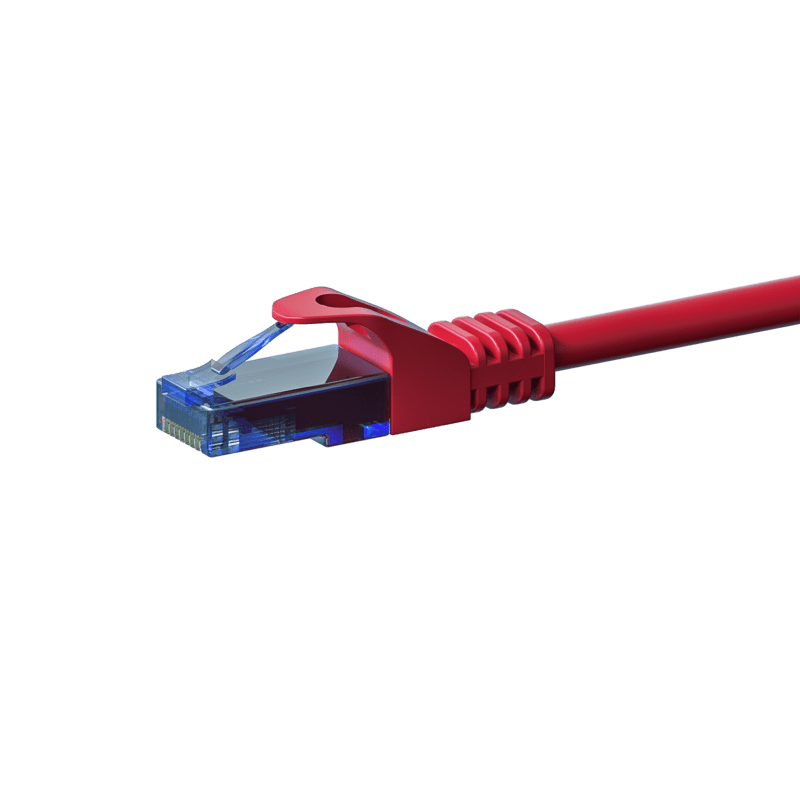 CAT6a Netzwerkkabel 100% Kupfer - U/UTP - 0,50 Meter - Rot