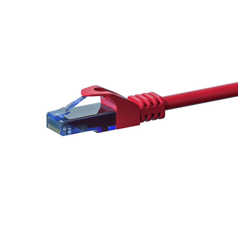 CAT6a Netzwerkkabel 100% Kupfer - U/UTP - 1,50 Meter - Rot