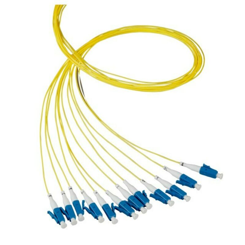 OS2 Glasfaser Pigtail gelb LC/PC - 12 Stück