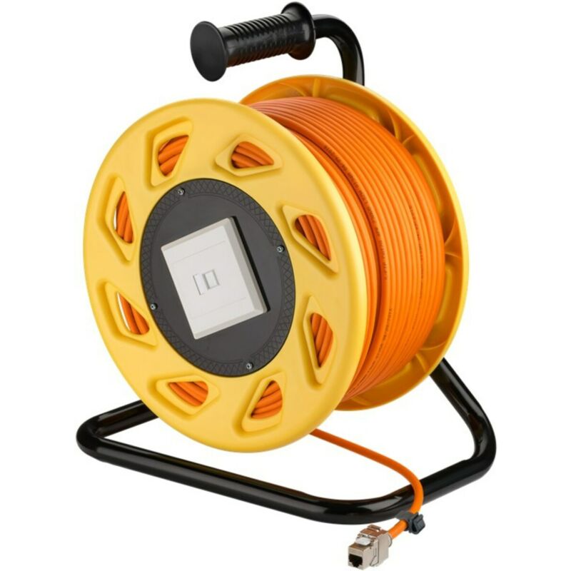 CAT7 S/FTP Kabeltrommel mit CAT6a Keystone Connector - RJ45 - 50 Meter