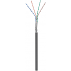 CAT6 SF/UTP 50m outdoor Netzwerkkabel auf Spule gewickelt flexibel Schwarz CCA