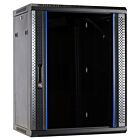 15 HE Serverschrank, Wandgehäuse, mit Glastür (BxTxH) 600 x 450 x 770 mm