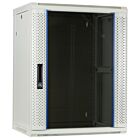 15 HE Serverschrank, Wandgehäuse, mit Glastür, Weiß, (BxTxH) 600 x 450 x 770mm 