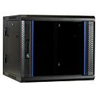 9 HE Serverschrank, wendbares Wandgehäuse mit Glastür (BxTxH) 600 x 600 x 501mm