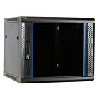 9 HE Serverschrank, 19” Wandgehäuse mit Glastür, nicht vormontiert (BxTxH) 600 x 600 x 501mm