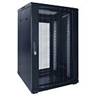 18 HE 19” Serverschrank, mit perforierter Fronttür (BxTxH) 600 x 600 x 1000mm