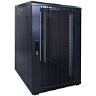 18 HE 19” Serverschrank, mit perforierter Fronttür (BxTxH) 600 x 800 x 1000mm