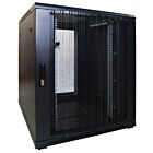 18 HE 19” Serverschrank, mit perforierter Fronttür (BxTxH) 800 x 1000 x 1000 mm