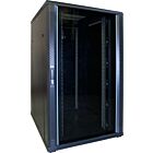 27 HE 19” Serverschrank, mit Glastür (BxTxH) 800 x 1000 x 1400mm