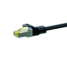 RJ45 Netzwerkkabel S/FTP (PiMF), mit CAT 7 Rohkabel, Schwarz, 1m